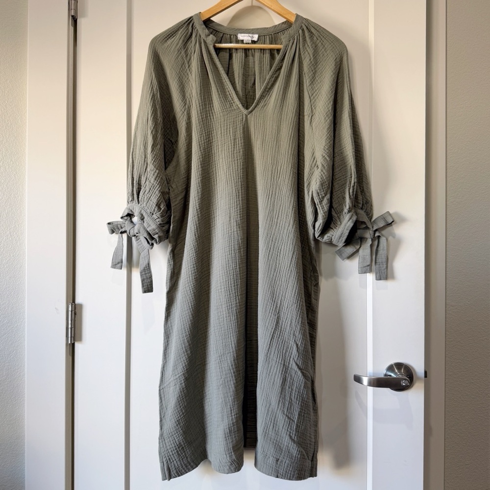 NWOT Summersalt The Going Places Gauze Cover Up Dress in agave size S